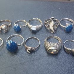 Sterling Silver Ring Lot