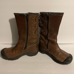 KEEN Women’s Size 6.5 Dry Winthrop II Brown Boots Zip Up