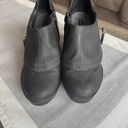 Dr Scholls Black Wedge Bootie