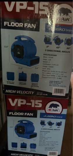 B-Air 1/8 HP Air Mover Carpet Dryer Floor Blower Fan for Home Use in Blue