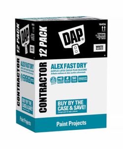 DAP Alex Fast Dry 10.1 oz. White Acrylic Latex Plus Silicone Caulk (Contractor 12-Pack