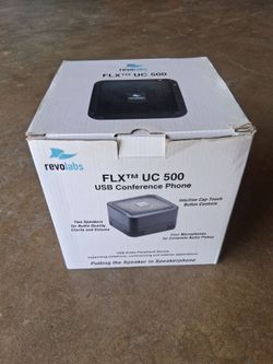 NEW RevoLabs FLX UC 500 USB Conference Phone Speaker FLXUC500 base unit touch button controls