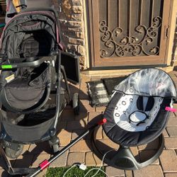 Stroller & baby swing 