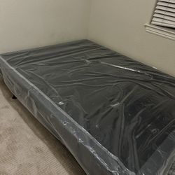 Queen Size Box Spring & Metal Frame