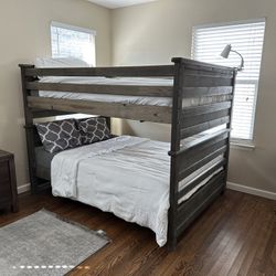 Living Spaces Grey Full Bunk Bed 