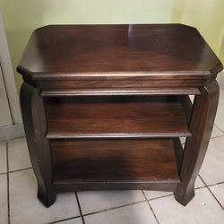 Mid-Century Modern real wood (MCM) Multi-Tier Side Table / Nightstand
