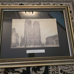 Vintage Notre Dame And Le Pathonen Framed Prints