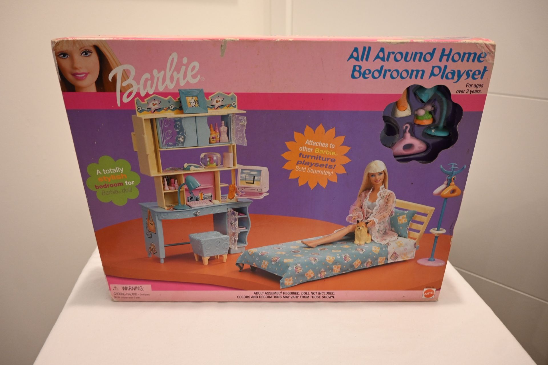 Very Rare Unopened Barbie All Around Home Bedroom Play set