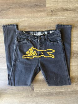 Ice Cream Running Dog Jeans Black And Yellow