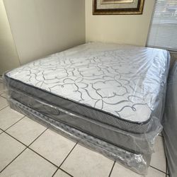 New Queen 12 Inch Pillowtop Set! FREE SAME DAY DELIVERY 
