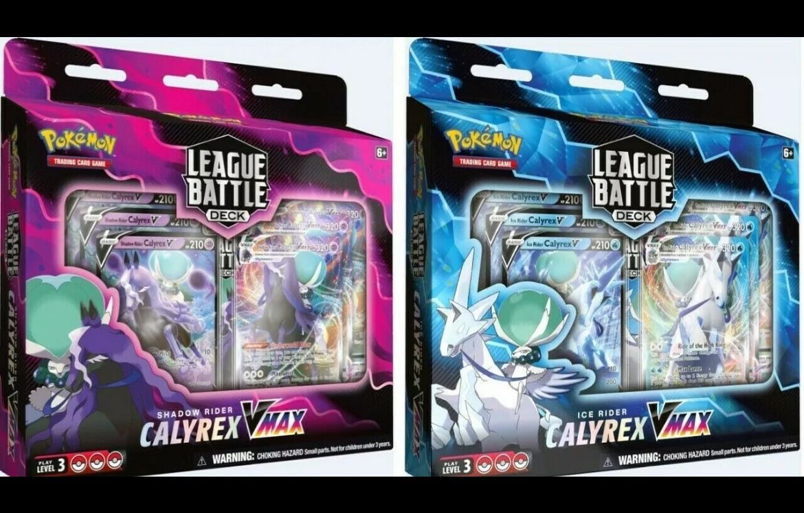 Pokemon Ice & Shadow Rider Calyrex VMAX League Battle Decks tcg 2 Sets