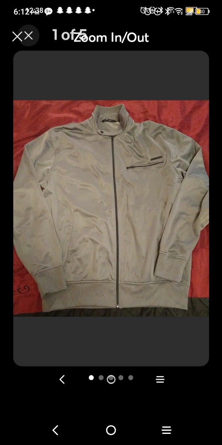 Sean John Premium Platinum Track Jacket: Men's Sz. XL