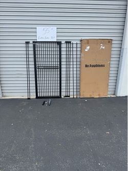 $50 #1271 (55” Tall x 29-40” wide) Extra Tall safety gate for Toddler Cat Dog or other / walkthrough locking door