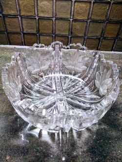 Vintage Libbey Cut Crystal Bowl