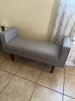 Grey bench