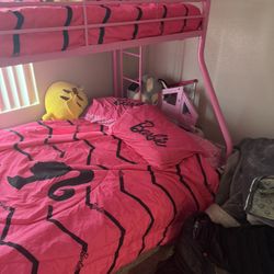 Pink Bunk Bed Twin And Full Bunk Bed 