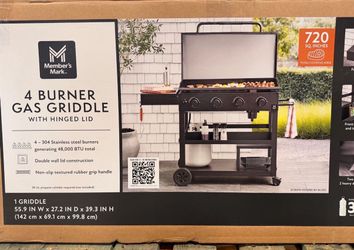 Members Mark 4 Burner Gas Griddle Brand New In Box