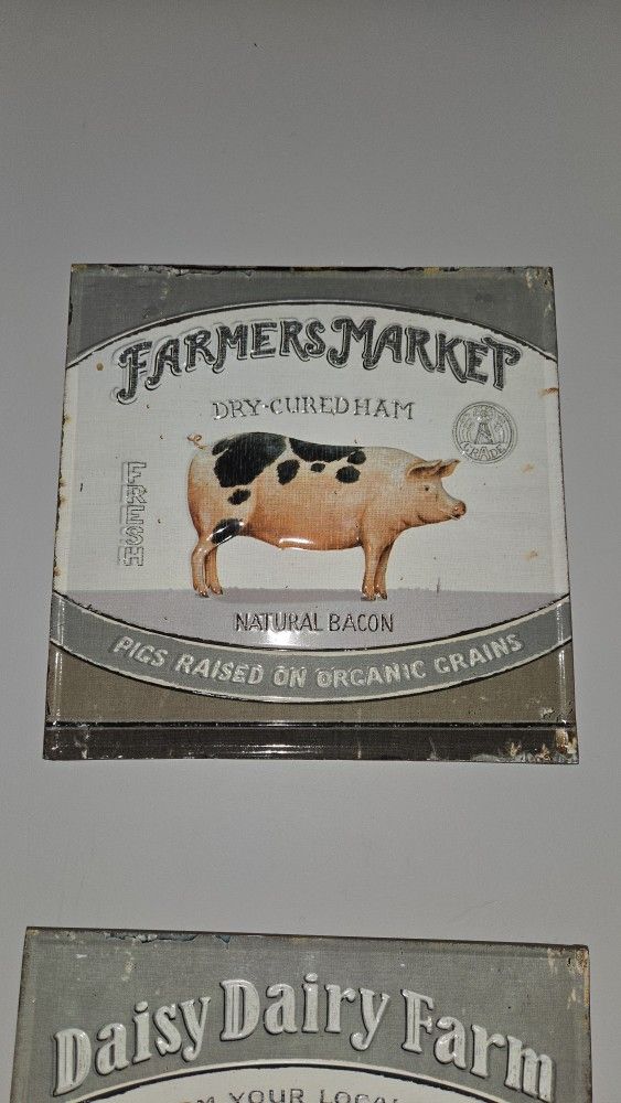 Tin Metal Decor Farmhouse