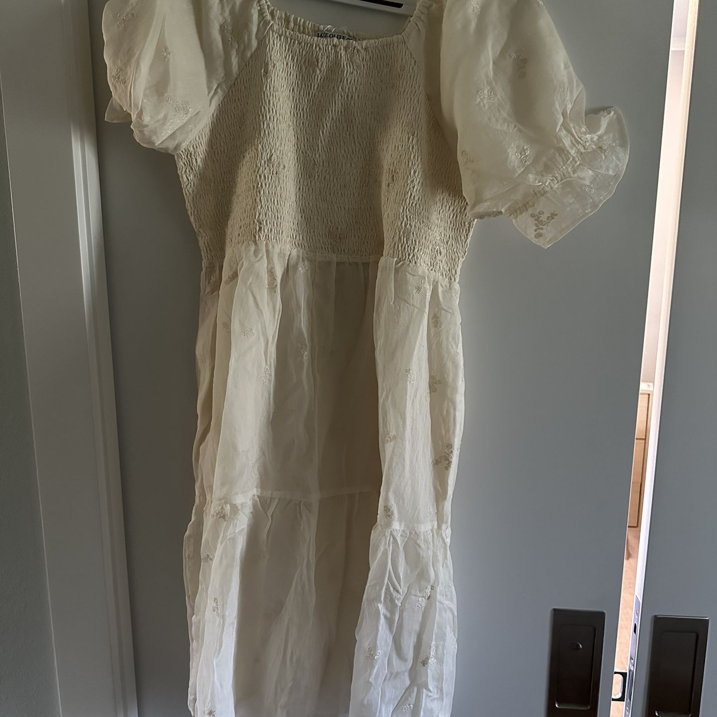 White Boho Dress - XL
