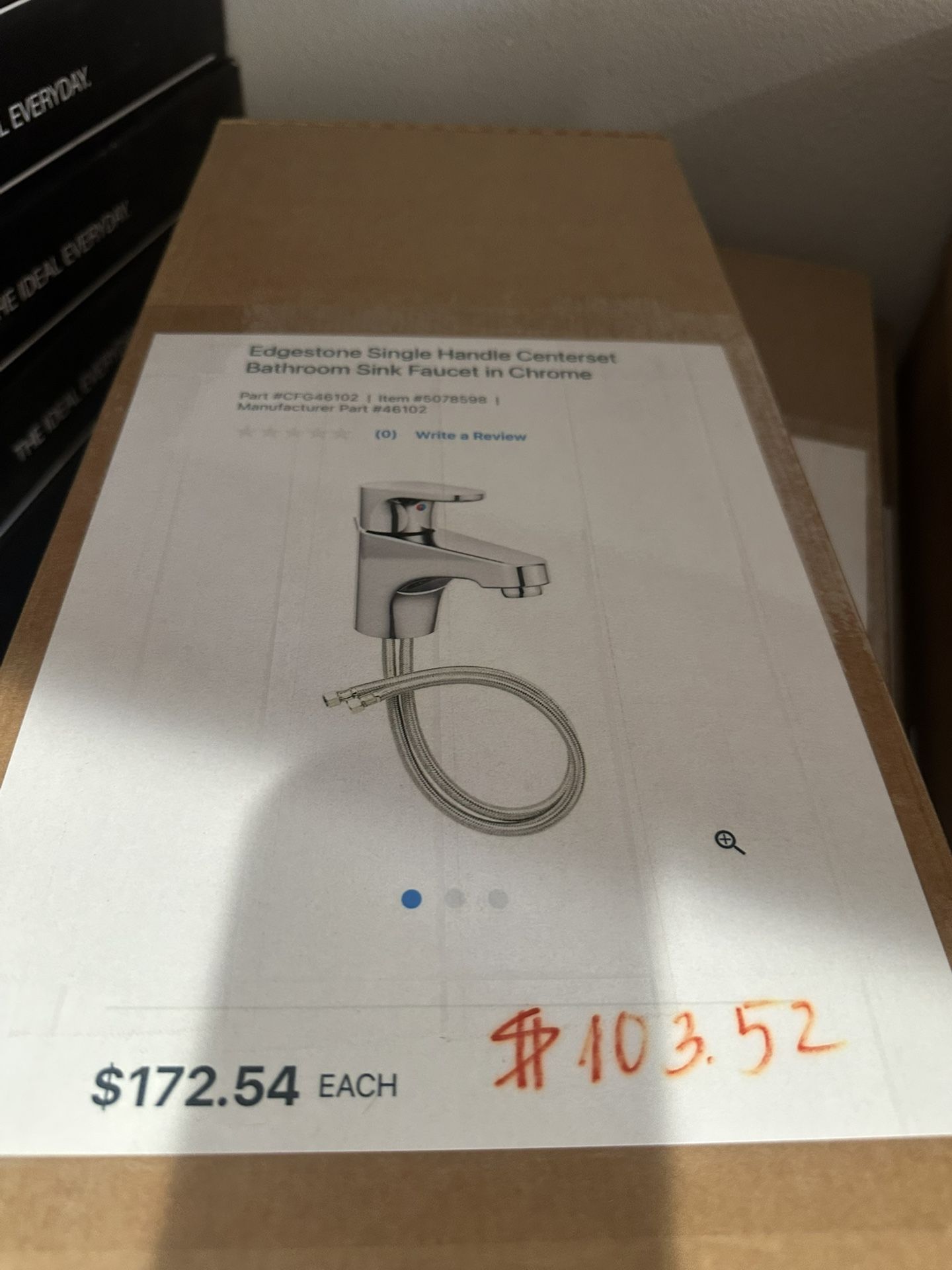 MOEN Single Handle Bathroom Faucet, Chrome