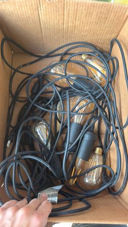 4 super long light cables with 4 still working amber lights