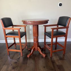 Wood table and chair set