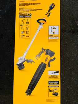 DEWALT 20V MAX Cordless Battery Powered String Trimmer & Blower Combo Kit with (1) 4 Ah Battery & Charger