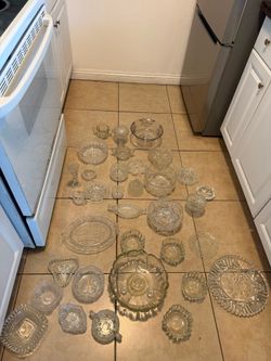 A lot of crystal, first person that brings $40 firm for everything take it Costa Mesa