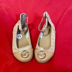 Girls Michael Kors ankle strap Flats (13c)