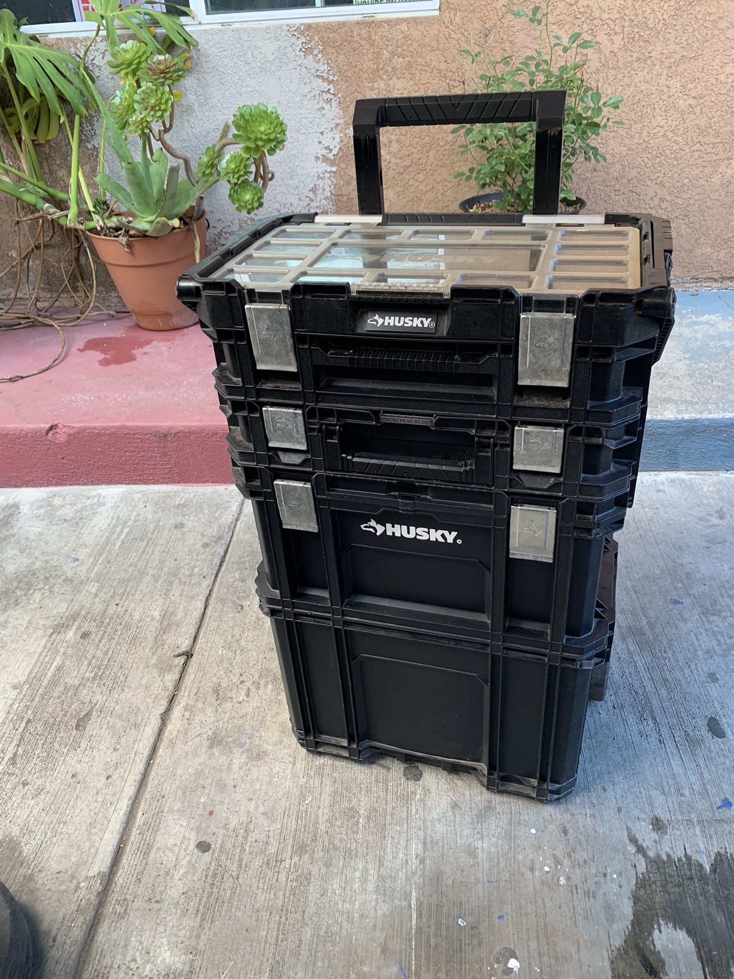 Husky Toolbox Or Electrical To Storage With Wheels And Handle