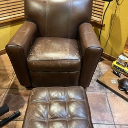 Leather Recliner Brown