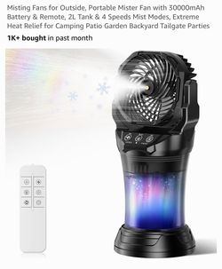 Portable Outdoor Misting Fan with Remote