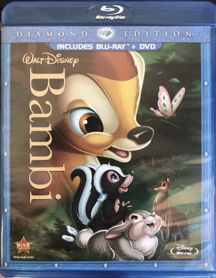 Bambi Blu-ray, Disney marvel Harry Potter the Star Wars movies Bluray and dvd collectibles