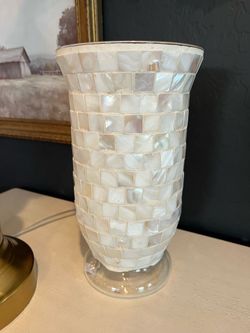 Mother of pearl look vase
