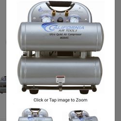 California Air Tools 4620AC Ultra Quiet & Oil-Free 2.0 Hp, 4.0 Gal. Aluminum Twin Tank Air Compressor