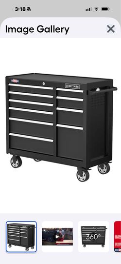 Craftsman 2000 series 41.28-in W x38.05-in H 10-Drawers 41-in W x 24.74-in H x 16.32-in D 6-Drawer Steel Tool chest (Black)