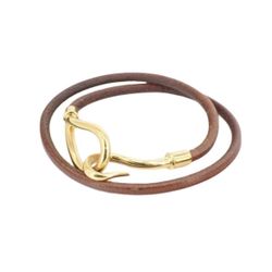 Brown Leather Hook bracelet 