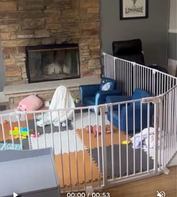 8 panel metal baby gate