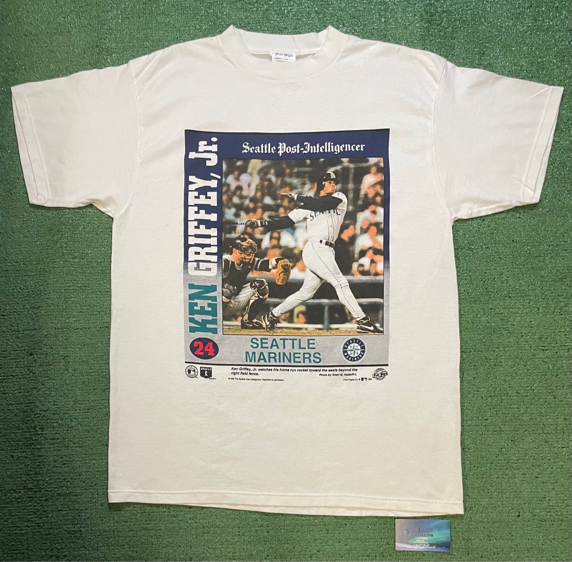 Vintage 1990s Ken Griffey Newspaper tee