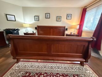 King size bed, and nightstands from Costco