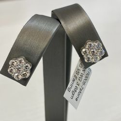 14K Large Diamond Lab Earrings 3.68 Ct With Screw backs 