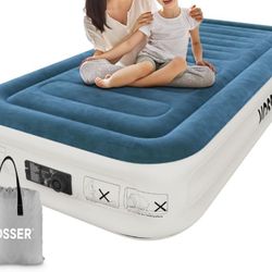 Twin Air Mattress with Built-in Pump,Fast & Easy Inflation/Deflation