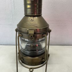 NICE Vintage Anchor 20" Ship Boat Brass Oil Lamp Lantern Maritime Masthead NOT USED