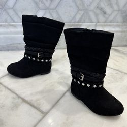 NWOT Size 5 Toddler Girls Black Boots