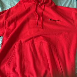 Champion Hooded Sweatshirt Red 3Xlarge