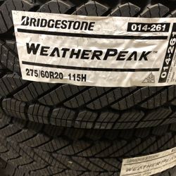 Brand New Tires (1) Bridgestone Weatherpeak (275/60R20) (Single) ($159)