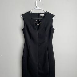 Calvin Klein Black Dress w/ Gold Ring