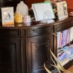 Solid Wood Desk And Filing Cabinet 