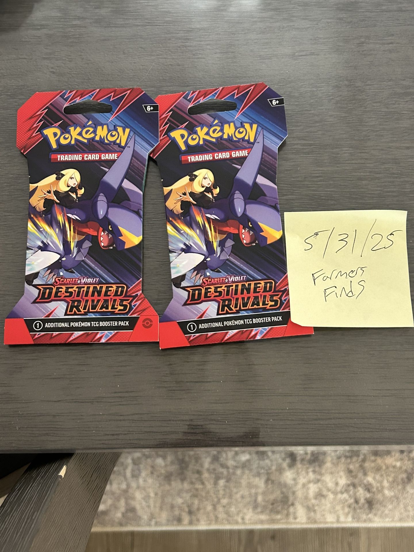 2 Packs of POKEMON~Destined Rivals Scarlet & Violet Sleeved Booster Pack New