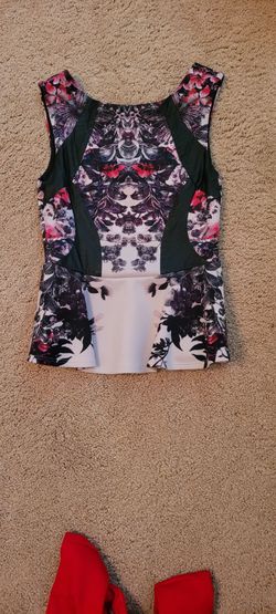 Bebe Floral Peplum Top